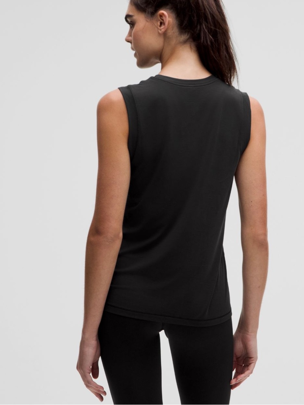 Lululemon Jersey Training Muscle Tank Top long black size 12 soft comfortable - Picture 3 of 12